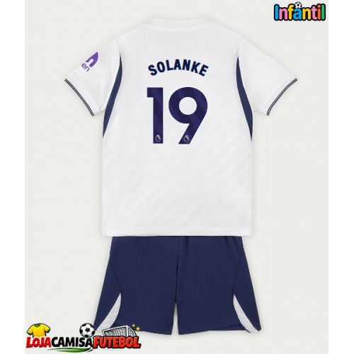 Camisa de Futebol Tottenham Hotspur Dominic Solanke #19 Equipamento Principal Infantil 2026-27 Manga Curta (+ Calças curtas)